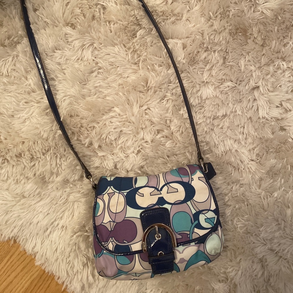 Colorful coach crossbody bag